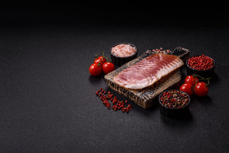 Sliced ham, meat, pork or turkey sausage for sandwiches. Ham slices, food, background for your designの写真素材