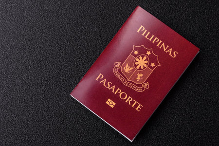 Philippines passport for traveling, flying and doing business. Philippines document, id for crossing...