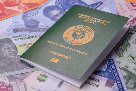Nigerian International Citizen Passport for global business, emigration and travelの写真素材