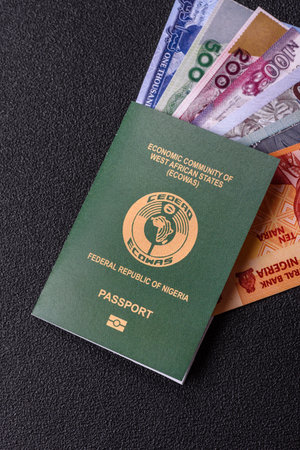 Nigerian International Citizen Passport for global business, emigration and travelの写真素材
