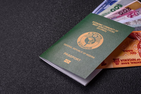 Nigerian International Citizen Passport for global business, emigration and travelの写真素材