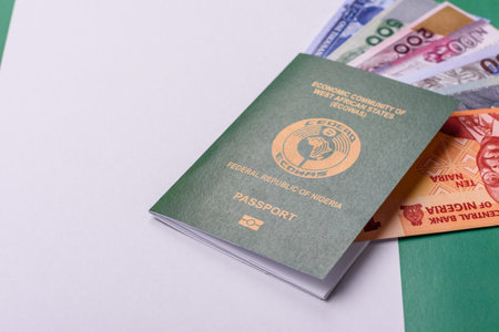 Nigerian International Citizen Passport for global business, emigration and travelの写真素材