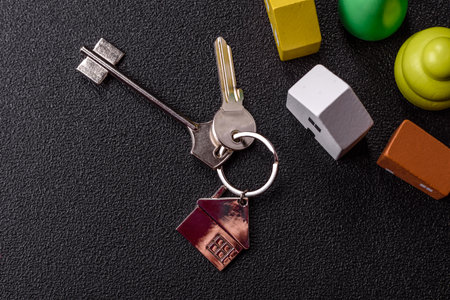 Keys, real estate, your own home or business premises purchased with a mortgage. Property and keys to the doorの写真素材