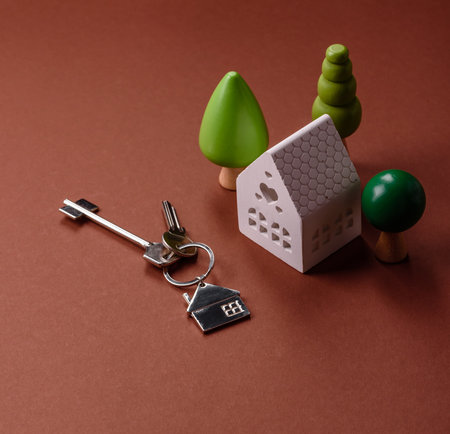 Keys, real estate, your own home or business premises purchased with a mortgage. Property and keys to the doorの写真素材