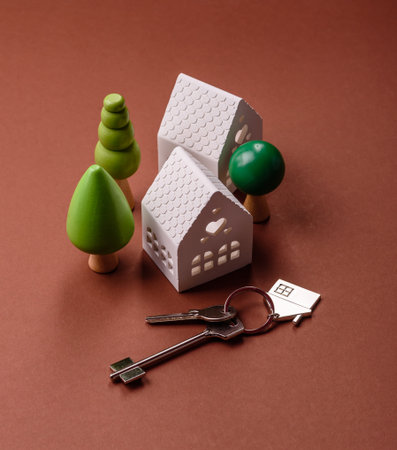 Keys, real estate, your own home or business premises purchased with a mortgage. Property and keys to the doorの写真素材