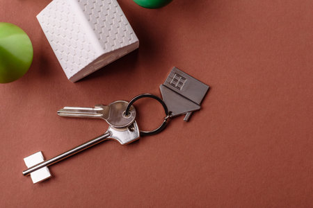 Keys, real estate, your own home or business premises purchased with a mortgage. Property and keys to the doorの写真素材