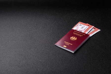 German passport, German document for travel, border crossing, for business purposes