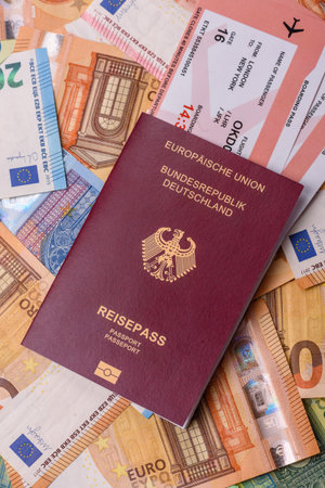 German passport, German document for travel, border crossing, for business purposes