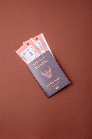 Thailand passport for traveling, flying and doing business. Thailand document, id for crossing the...