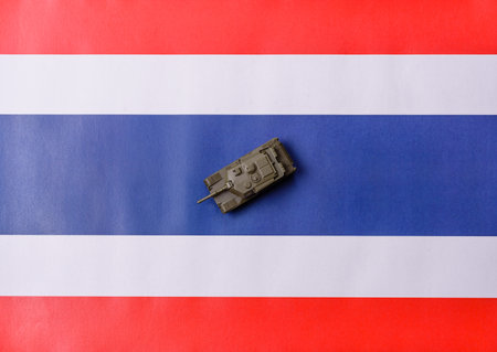 Money, cash of Thailand to fund weapons for war and defense against attack. Baht for war as a...