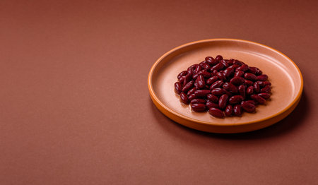 Red beans canned as an ingredient for cooking healthy or vegetarian food.