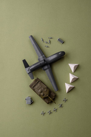 Drone unmanned autonomous technology of espionage and strikes on the enemy. Drones as the basis of the country's defense against invadersの写真素材