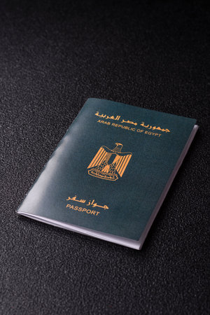 Egyptian passport for traveling, flying and doing business. Egypt document, id for crossing the...