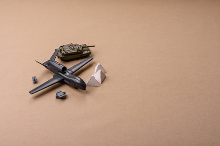 Drone unmanned autonomous technology of espionage and strikes on the enemy. Drones as the basis of the country's defenseの写真素材