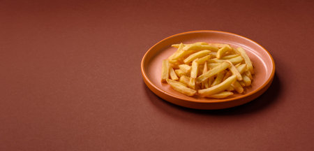 French fries, chips or snack with sauce as food background. French fries, fast food, takeaway