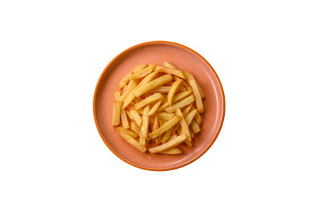 French fries, chips or snack with sauce as food background. French fries, fast food, takeaway