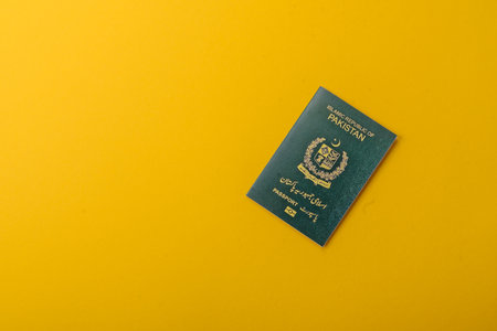 Pakistani International Citizen Passport for global business, emigration and travelの写真素材