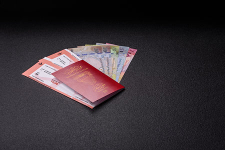 Bahraini passport for traveling, flying and doing business. Bahrain document, id for crossing the...