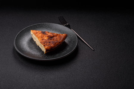 Cake, cheesecake sweet dessert, slice of delicious sweetness on a plate. Piece of cheesecake as a...
