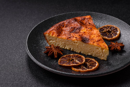 Cake, cheesecake sweet dessert, slice of delicious sweetness on a plate. Piece of cheesecake as a...