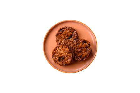 Nut cookies as a food backdrop for your design.の写真素材