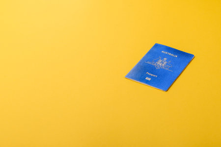 Australian passport for traveling, flying and doing business. Australia document, id for crossing...