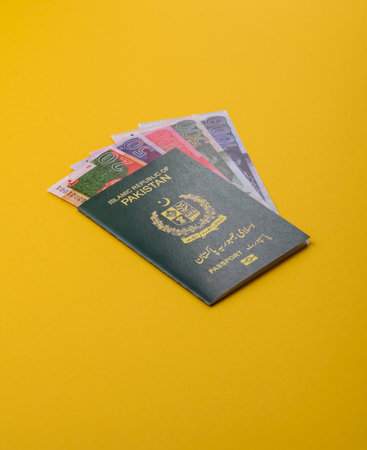Pakistani Citizen Passport for global business, emigration and travelの写真素材