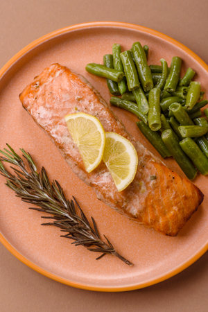 Fish, grilled salmon fillet, healthy food, seafood. Grilled salmon fillet as a background for your...