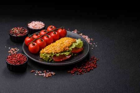 Mexican corn tortilla tacos with tuna, chicken, or beef. Corn tacos as a background for your designの写真素材