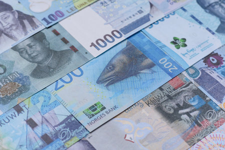 Money background, currency exchange, paper banknotes from different countries. Money cash currency as a financial background for your designの写真素材
