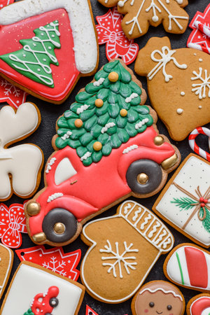 Gingerbread, Christmas cookies, and ornamental holiday baked goods. Christmas gingerbread as a...