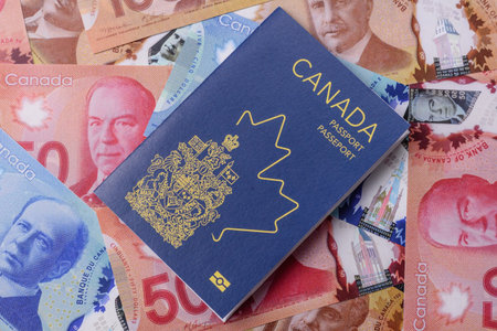 Canada passport, Canadian visa for international travel and vacation. Canadian passport as a...