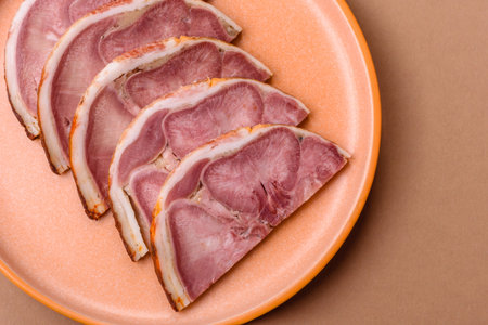 A meat roll made from pork or beef tongue slices with spices.の写真素材