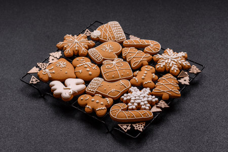 Gingerbread, Christmas cookies, and ornamental holiday baked goods. Christmas gingerbread as a...