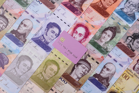 A credit card for contactless cashless payments via a terminal or online. A credit card for a financial backgroundの写真素材