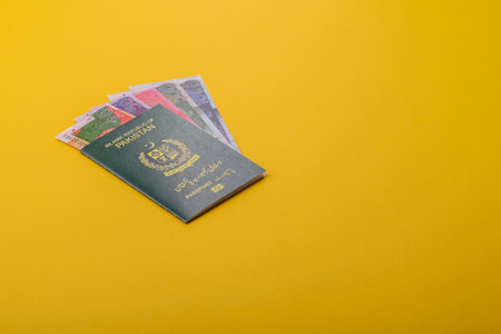 Pakistani Citizen Passport for global business, emigration and travelの写真素材