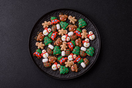 Gingerbread, Christmas cookies, and ornamental holiday baked goods. Christmas gingerbread as a...