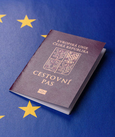 Czech Republic passport, travel, leisure, and financial document. The Czech passport as a background...
