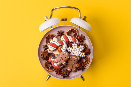 Christmas gingerbread, cookies, or baked goods for the winter holidays. Christmas gingerbread as a...