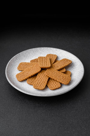 Biscuit cookies as a food background for your design