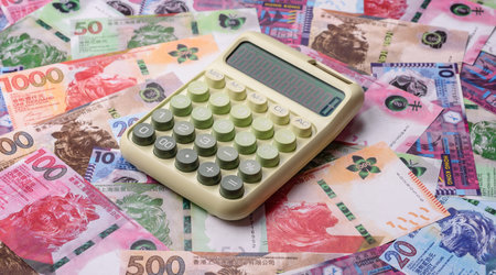 Hong Kong paper money, cash currency for exchange and financial transactions. Hong Kong money as a financial background for your designの写真素材