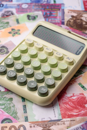 Hong Kong paper money, cash currency for exchange and financial transactions. Hong Kong money as a financial background for your designの写真素材