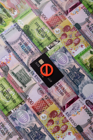 Blocking of a bank debit card, account, or bill, fraud, or bankruptcy. Blocking of a bank card as a background for your design