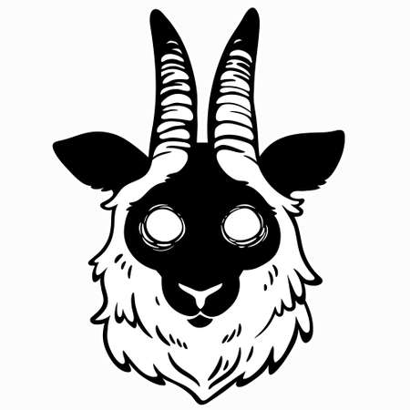 icon of scary mystical ghost goatのイラスト素材