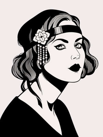 women hairstyle fashion retro 20-30s years
