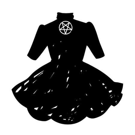 Cute women's dress gothic styleのイラスト素材