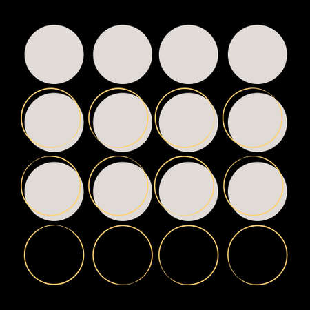 set of moon and crescent icons