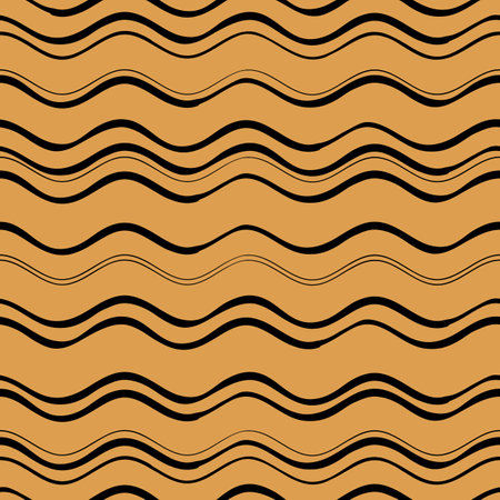 simple seamless pattern of wavy jagged linesのイラスト素材