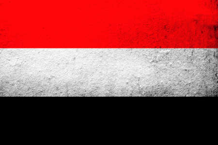 National flag of Yemen. Grunge backgroundの写真素材