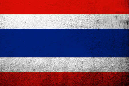The Kingdom of Thailand National flag. Grunge backgroundの写真素材